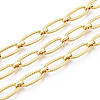 Brass Textured Oval Link Chains CHC-T018-37G-1