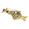 Fashion Lady Alloy Rhinestone Brooches JEWB-Z024-01AG-2