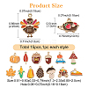 15Pcs 15 Styles Thanksgiving Day Alloy Enamel Pendants FIND-YW0005-79-2