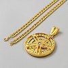 Alloy Rotatable Dollar Sign Pendant Cuban Link Chain Necklaces NJEW-WH0020-67A-2