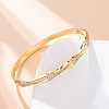 Brass Micro Pave Clear Cubic Zirconia Hinged Bangles for Women BJEW-U025-03G-1