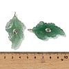 Natural Green Aventurine Carved Pendants G-K372-06G-04-3