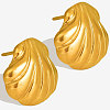 Stainless Steel Seashell Stud Earrings FN1055-2-2