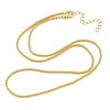 2MM Brass Chain Necklaces for Women NJEW-A062-02G-4