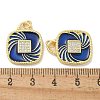 Brass Micro Pave Cubic Zirconia Pendants KK-B124-04G-03-3