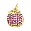 Brass Micro Pave Cubic Zirconia Pendants KK-S511-03F-G-1