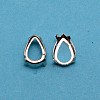 Teardrop Brass Open Back Bezel Sew on Prong Settings KK-WH0049-02B-P-1