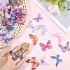 60Pcs 12 Styles 3D Gauze Butterfly Ornament Accessories FIND-SP0020-64A-3