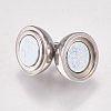 Tarnish Resistant 304 Stainless Steel Magnetic Clasps with Loops STAS-G173-05P-8mm-2