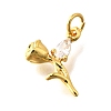 Brass Micro Pave Cubic Zirconia Pendants KK-Z102-02G-01-3