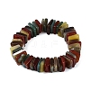 Natural Agate(Dyed & Heated) Square Heishi Beaded Stretch Bracelets for Unisex BJEW-Q101-04-2