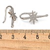 Rack Plating Brass Pave Cubic Zirconia Earring Hooks KK-O143-21P-3