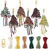 DIY Handmade Woven Cotton Christmas Tree Keychain Making Kits DIY-SC0028-13B-1