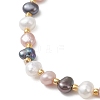 Natural Cultured Freshwater keishi Pearl & Seed Beads Streth Bracelets for Women BJEW-JB13181-4