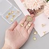 BENECREAT 12Pcs Brass Stud Earring Findings KK-BC0008-34-3