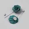 Flower Polyester Brooches JEWB-WH20006-01I-2