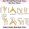8Pcs 4 Styles Brass Pendants KK-BBC0023-02A-2