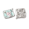 304 Stainless Steel Enamel Pendants STAS-P406-26D-P-2