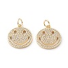 Brass Micro Pave Clear Cubic Zirconia Pendants X-ZIRC-Z014-08G-1