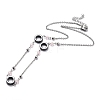304 Stainless Steel Beaded Necklaces NJEW-H210-B-P-2