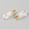 Faceted Natural Quartz Crystal Pendants G-H252-F07-2