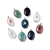 Natural Mixed Stone & Cubic Zirconia Pendants G-Z076-01G-1