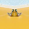 Angel Wing Heart 316L Surgical Stainless Steel Pave Cubic Zirconia Tongue Rings FS-WG901EE-01-1