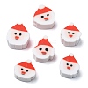 Christmas Theme Handmade Polymer Clay Beads CLAY-M005-11-1