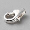 925 Sterling Silver Lobster Claw Clasps STER-WH0017-04S-2