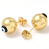 Enamel Evil Eye Stud Earrings EJEW-E274-01G-03-2