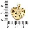 Brass Micro Pave Cubic Zirconia Pendants KK-K401-05C-G-3