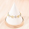 Bees Brass Micro Pave Clear Cubic Zirconia Link Chain Bracelets for Women BJEW-A148-01G-2