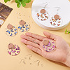 DIY Flat Round Butterfly Dangle Earrings Making Kits DIY-TA0012-29-5