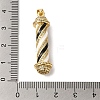 Rack Plating Brass Micro Pave Cubic Zirconia and Enamel Pendants KK-B092-14G-02-3