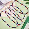 Polymer Clay Rhinestone Round Beaded Necklaces NJEW-SW00049-02-5