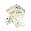 Mushroom & Rabbit Alloy Rhinestone Brooches for Backpack Clothes JEWB-F038-05LG-1