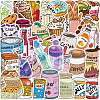 50Pcs 50 Styles PVC Sticker PW-WG4B0CA-01-1