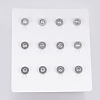 304 Stainless Steel Stud Earrings EJEW-H357-05P-3