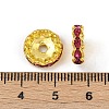 Brass Rhinestone Spacer Beads RB-A014-L12mm-27G-3
