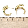 Twist Brass Micro Pave Cubic Zirconia Stud Earrings EJEW-M082-16G-01-4