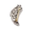 Alloy Croissant Brooch Pin JEWB-F019-01P-2