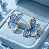 Zinc Alloy Enamel Stud Earrings for Women TW5605-2-1