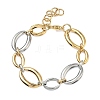 304 Stainless Steel Oval Link Chain Bracelets for Women BJEW-D456-05GP-02-4