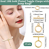 15 Sets Brass Toggle Clasps KK-BBC0021-12-2