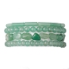 Natural Green Aventurine Beaded Stretch Bracelet Sets BJEW-JB10782-1