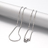 Tarnish Resistant 304 Stainless Steel Coreana Chain Necklaces NJEW-L043-52P-2