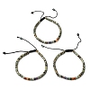 Natural African Turquoise(Jasper) & Non-magnetic Hematite Beaded Adjustable Bracelets for Unisex BJEW-K251-09W-4