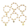 Brass Stretch Bracelets BJEW-C098-04-4
