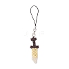 Broadsword Glass Seed Beaded Pendant Decorations HJEW-MZ00176-1