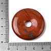Donut/Pi Disc Natural Gemstone Pendants G-L234-40mm-04-4